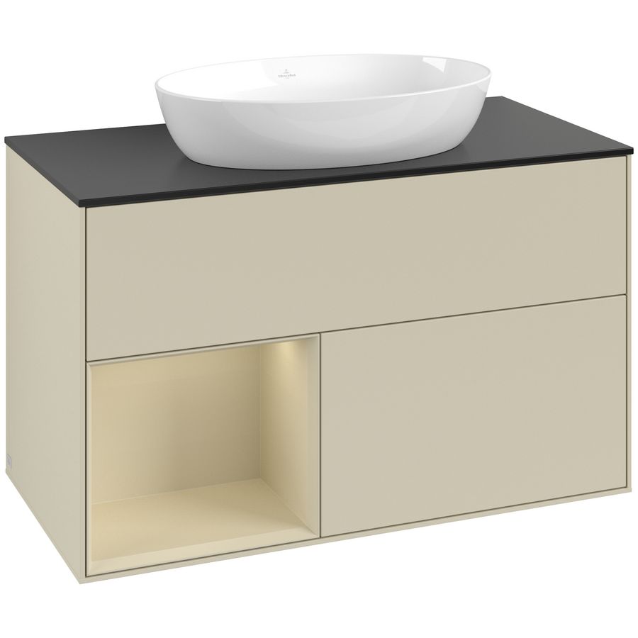 Wastafelonderkast Finion 1000x603x501mm S.Grey Matt Lacquer FA12HJHJ
