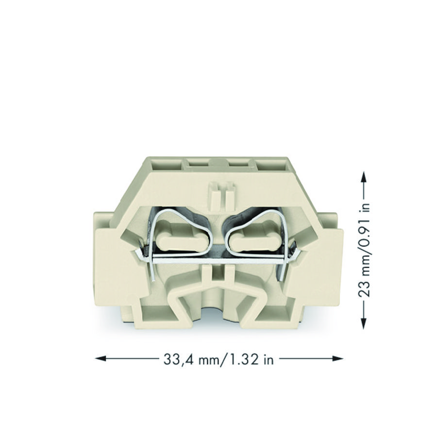 2-draads klem z. drukknop Ex e II 262-130 VVE=50