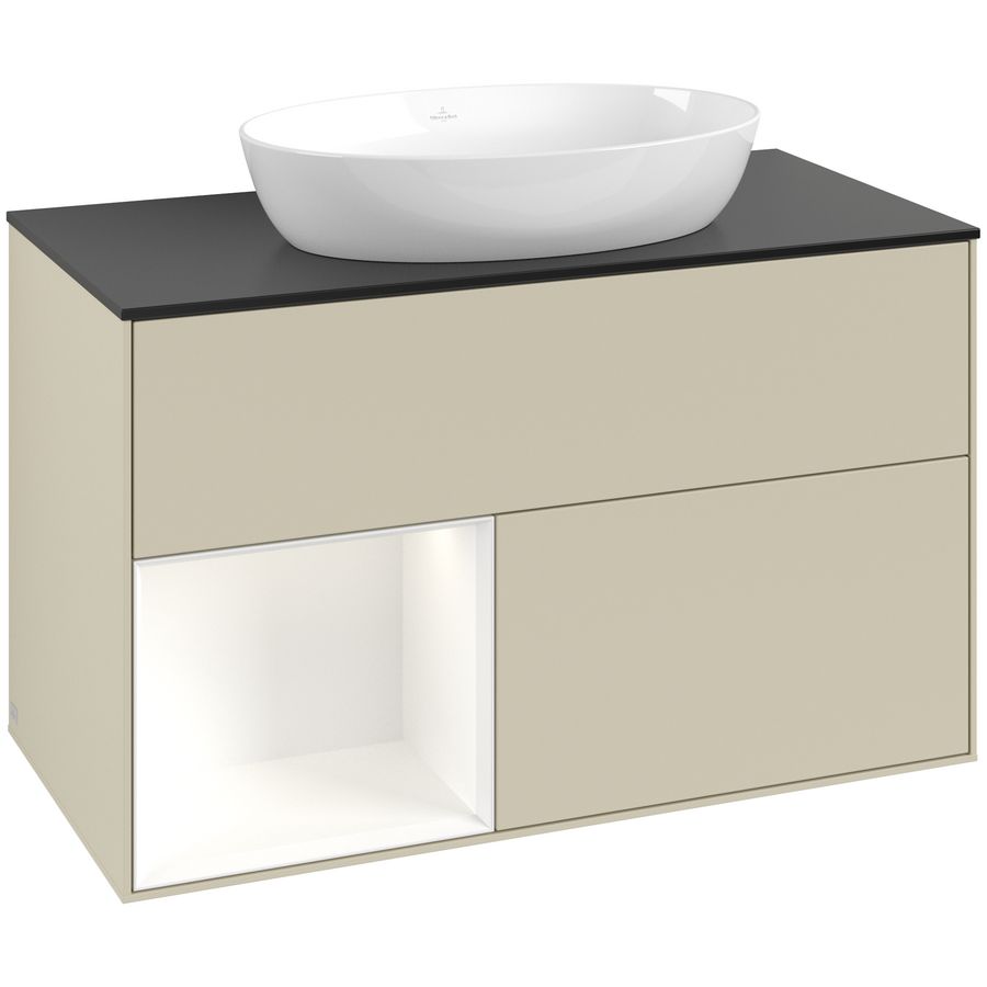 Wastafelonderkast Finion 1000x603x501mm S.Grey Matt Lacquer FA12MTHJ