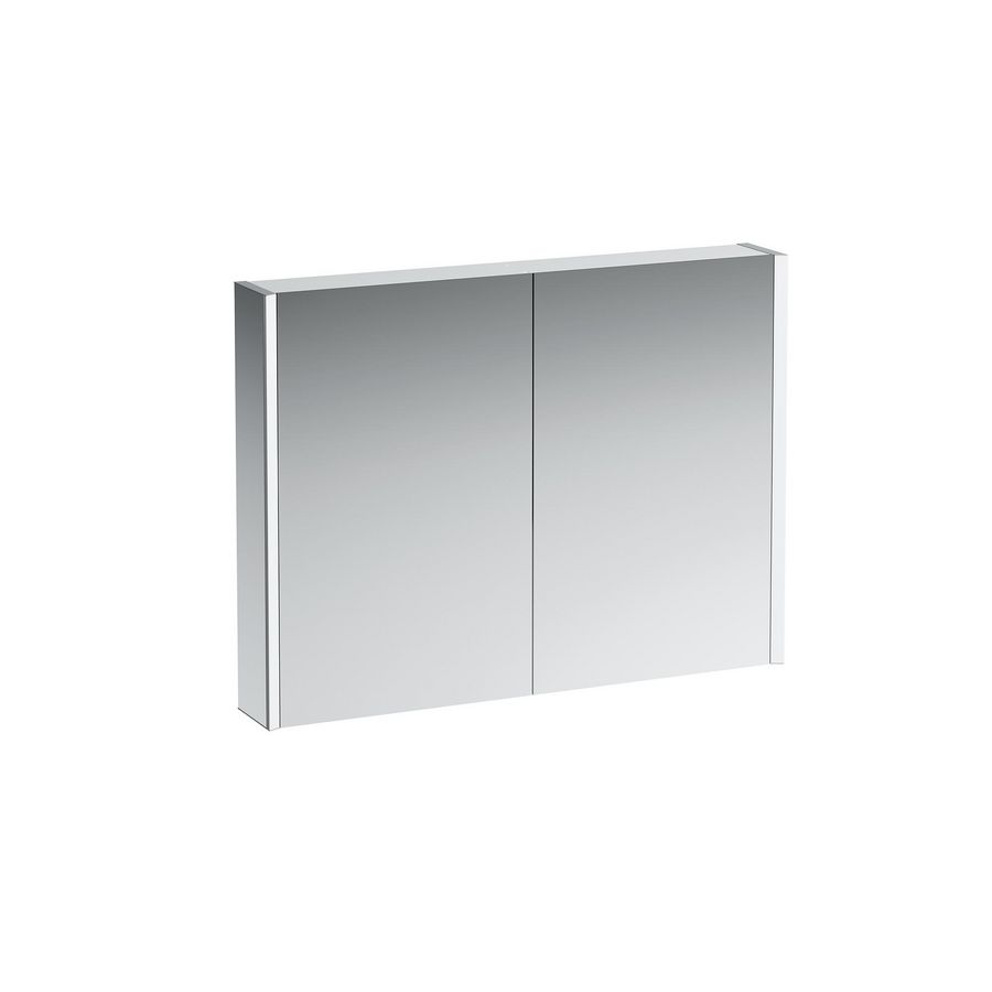Toiletkast 1000x150mm led 2x2-zijdige spiegeld. zijkant wit