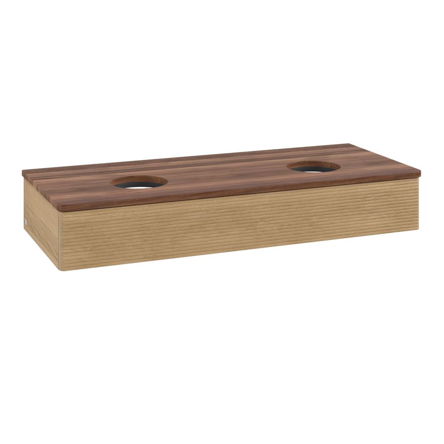 Wastafelonderkast Antao 1200x190x500mm Honey Oak K13112HN