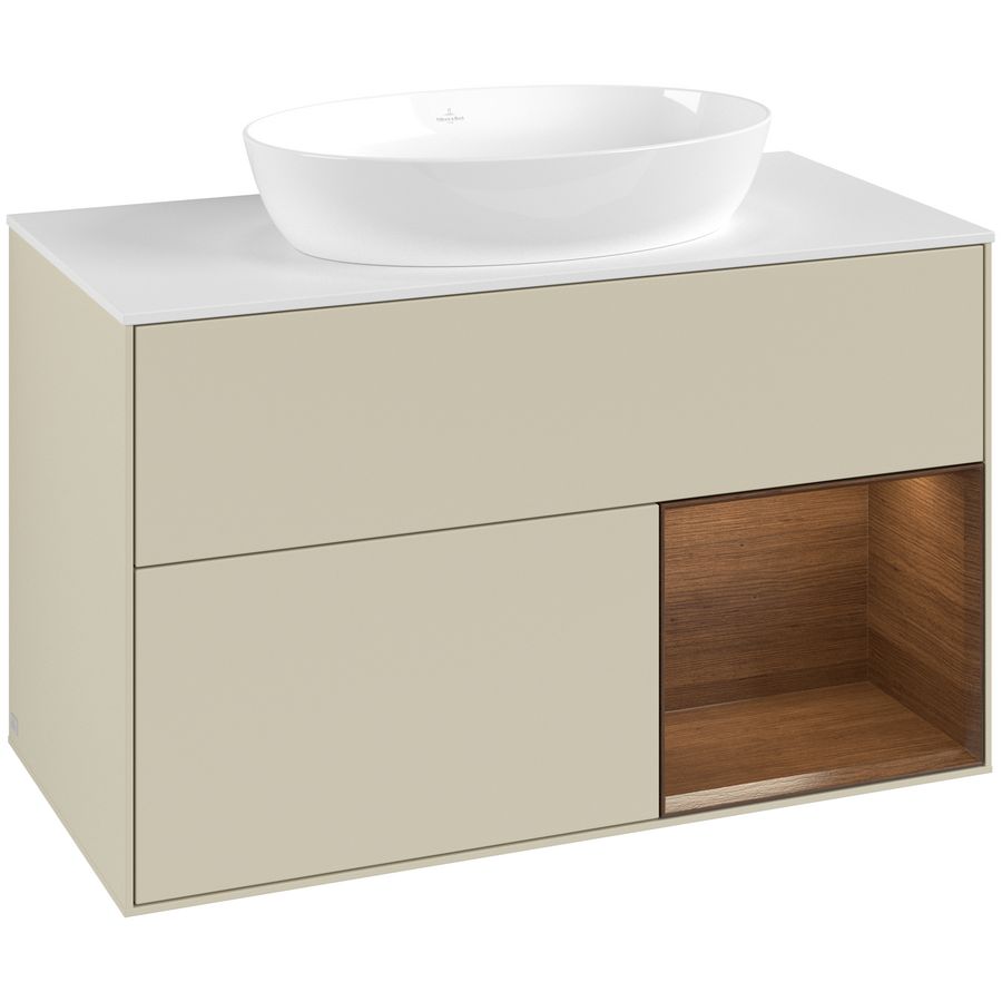 Wastafelonderkast Finion 1000x603x501mm S.Grey Matt Lacquer FA21GNHJ