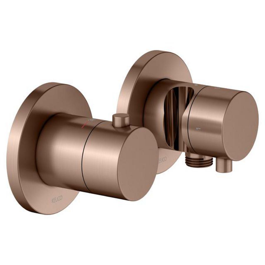 Thermostaatkraan Set UP 2 weg slangaansl./doucheh. rood goud