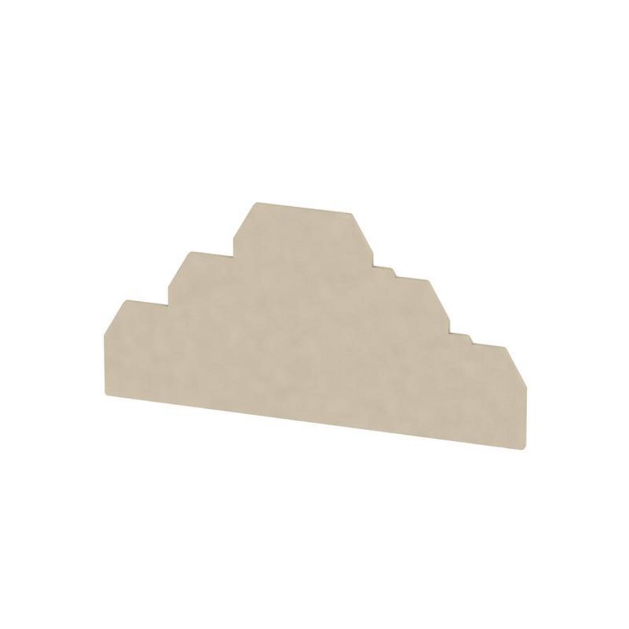 Afsluit- eindplaat d.beige h:119.2mm b:1.5mm V- VVE=20