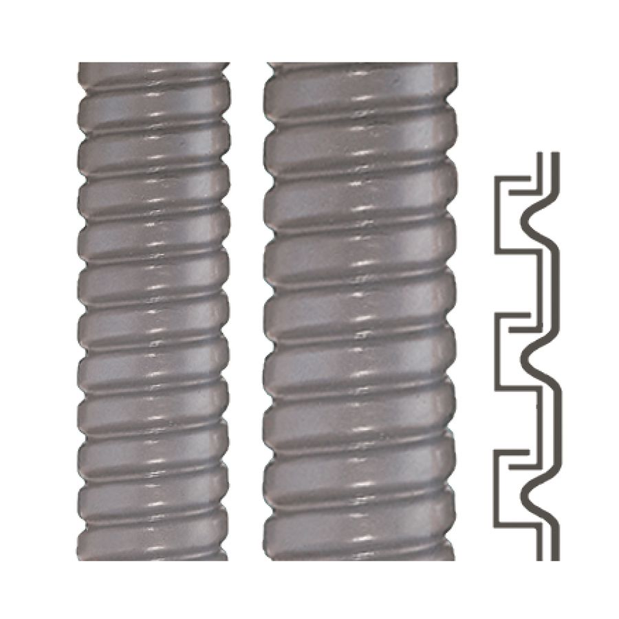 Doos a 10m. Beschermslang metaal  PVC mntl 10x14mm IP68  Ø14mm grijs
