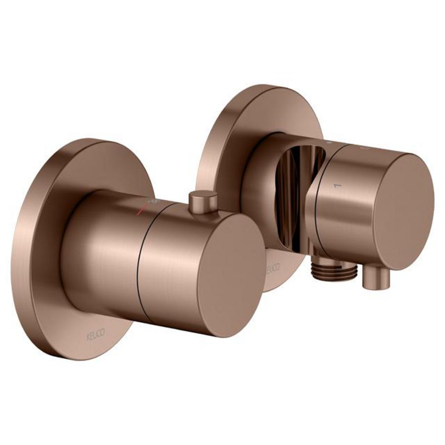 Thermostaatkraan Set UP 3 weg slangaansl./doucheh. rood goud