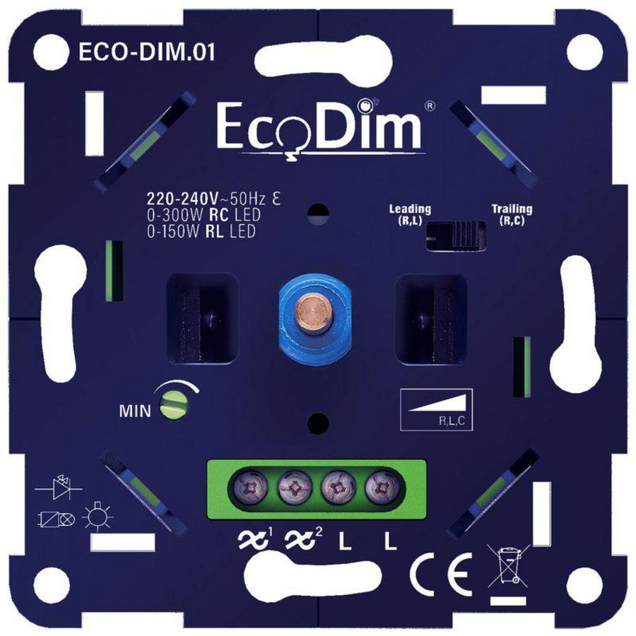 LED dimmer 0-300W RC/0-150W RL universeel fase 0-300W/0-150W