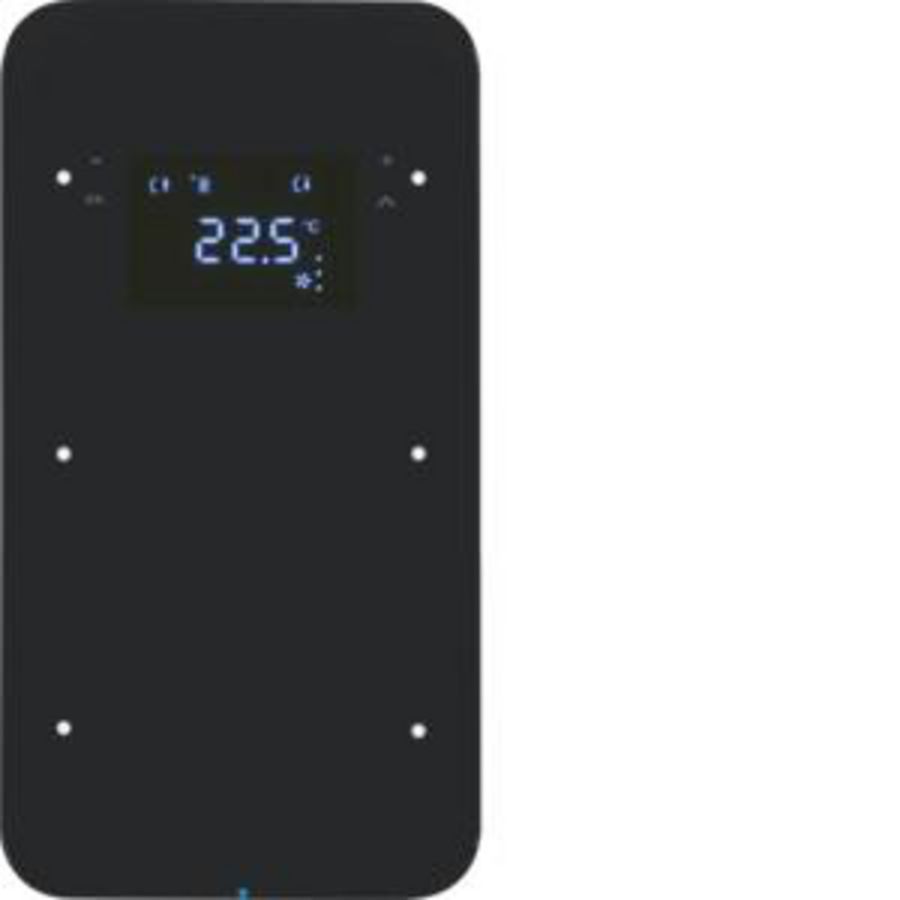 Tastsensor KNX-touch met therm. 2-v berker R.1 glas zwart