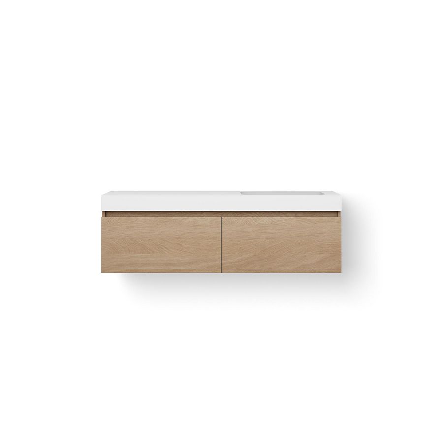 Solid Drawer 140cm bovenbl wasbak 500mm re meub+2 las oud gr