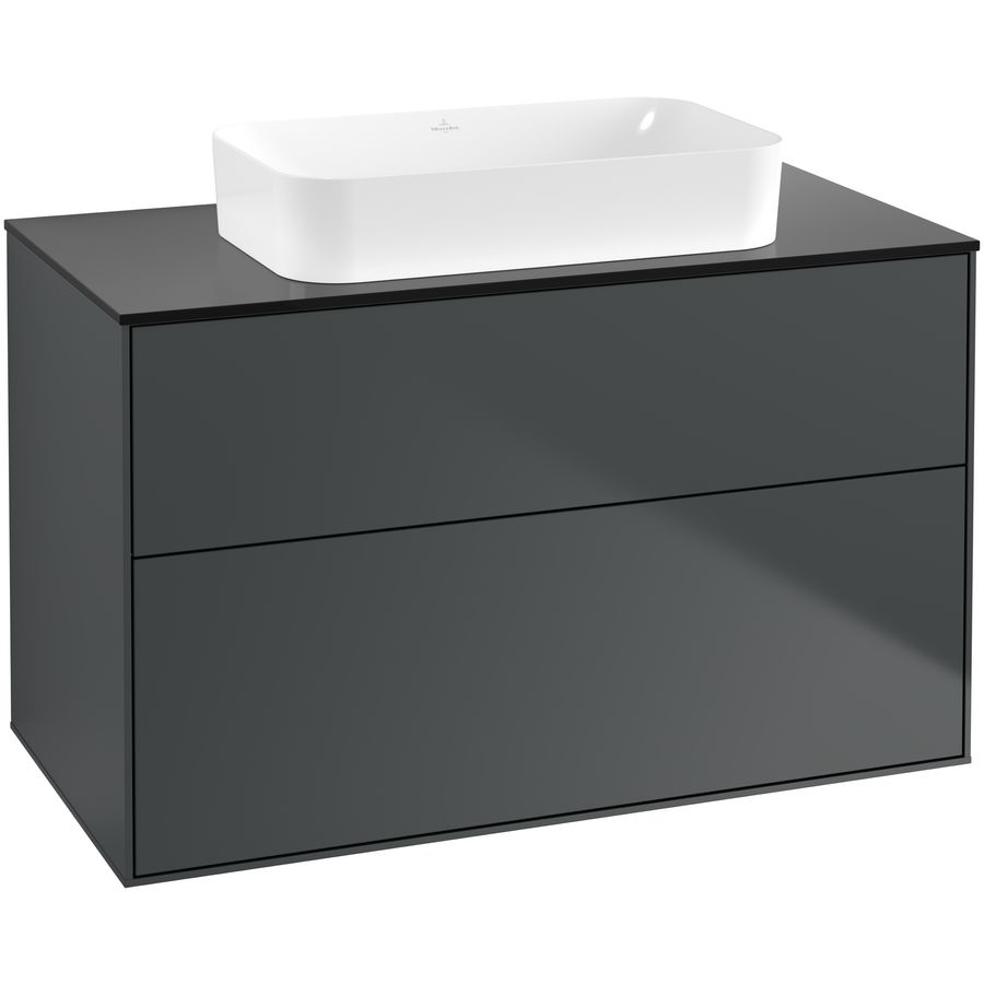Wastafelonderkast Finion 1000x603x501mm Mid.Blue Matt Lacquer F64200HG