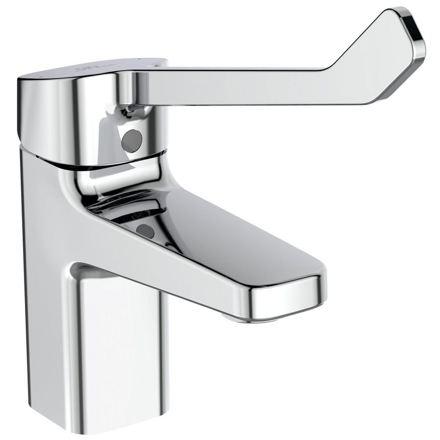 Wastafelmengkraan met lange hendel chroom sprong 104mm incl. waste