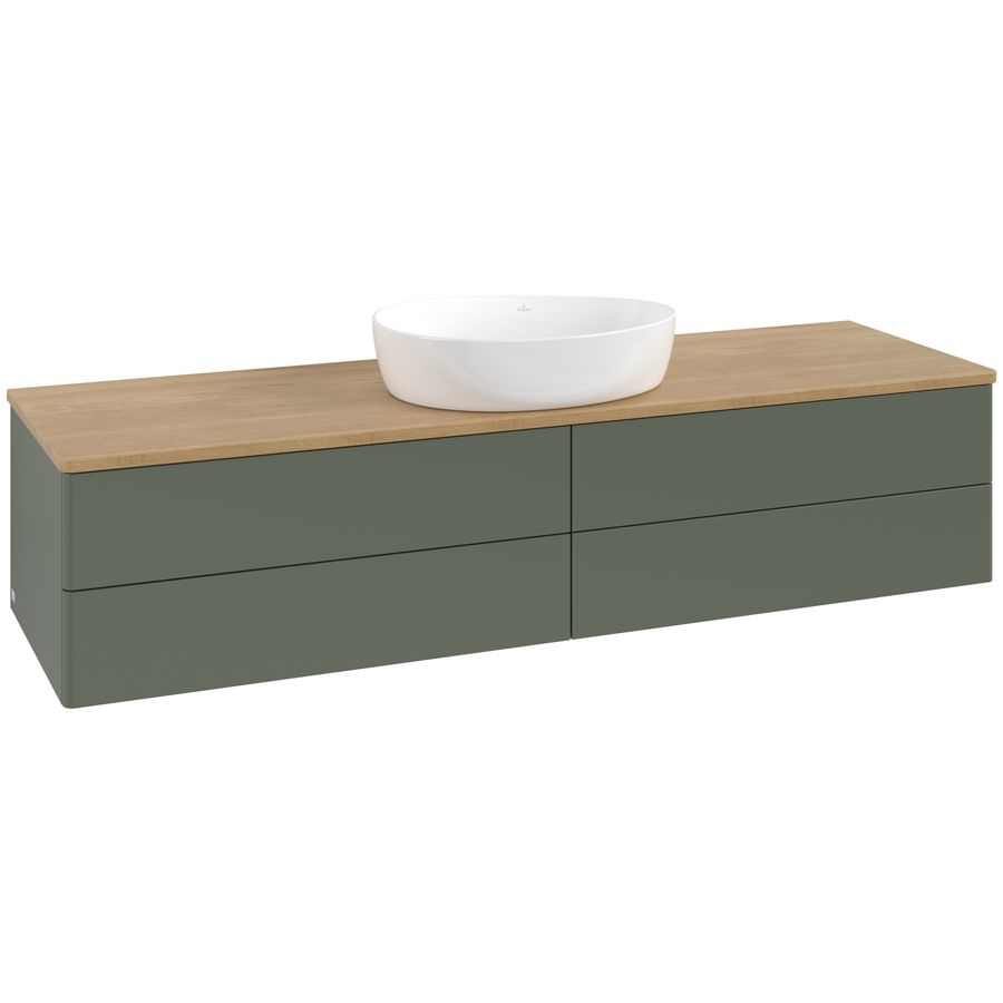 Wastafelonderkast Antao 1600x360x500mm L.Green Matt Lacquer L25011HL