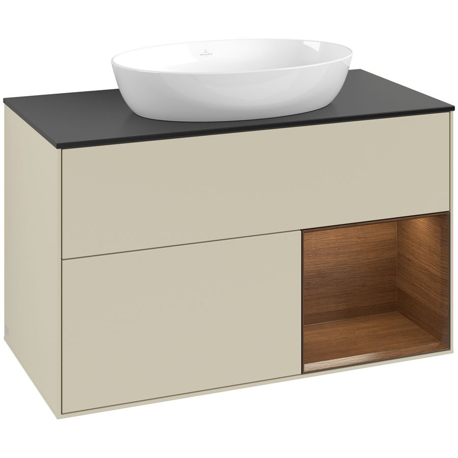 Wastafelonderkast Finion 1000x603x501mm S.Grey Matt Lacquer FA22GNHJ