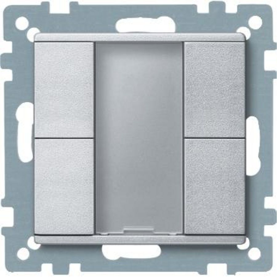 Impulsdrukker 2-voudig plus Aluminium Systeem M KNX