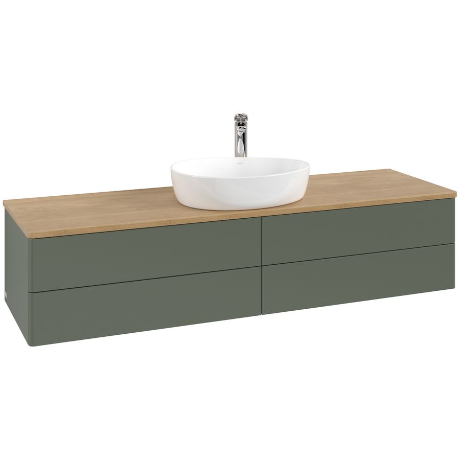 Wastafelonderkast Antao 1600x360x500mm L.Green Matt Lacquer L25051HL