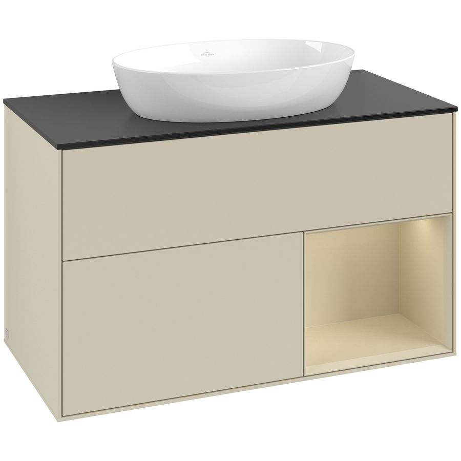 Wastafelonderkast Finion 1000x603x501mm S.Grey Matt Lacquer FA22HJHJ