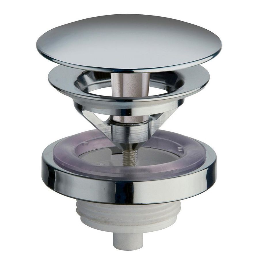 Wastafelafvoerplug UD950 1.1/4" chroom univ. Ø72mm / 5-60mm vast (niet afsluitbaar)