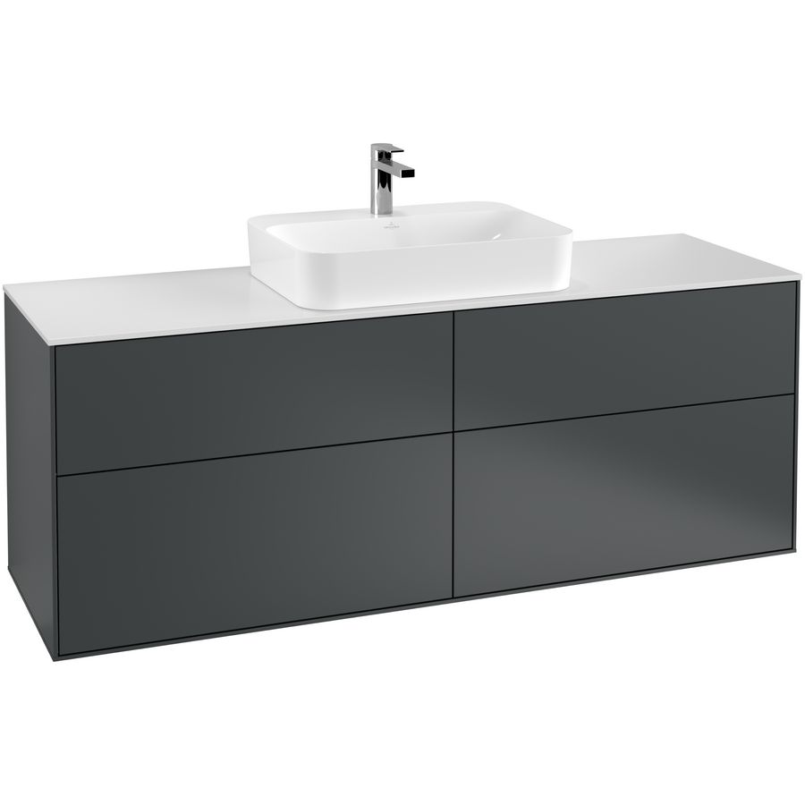 Wastafelonderkast Finion 1600x603x501mm Mid.Blue Matt Lacquer G44100HG