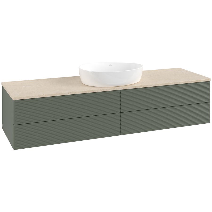 Wastafelonderkast Antao 1600x360x500mm L.Green Matt Lacquer L25113HL