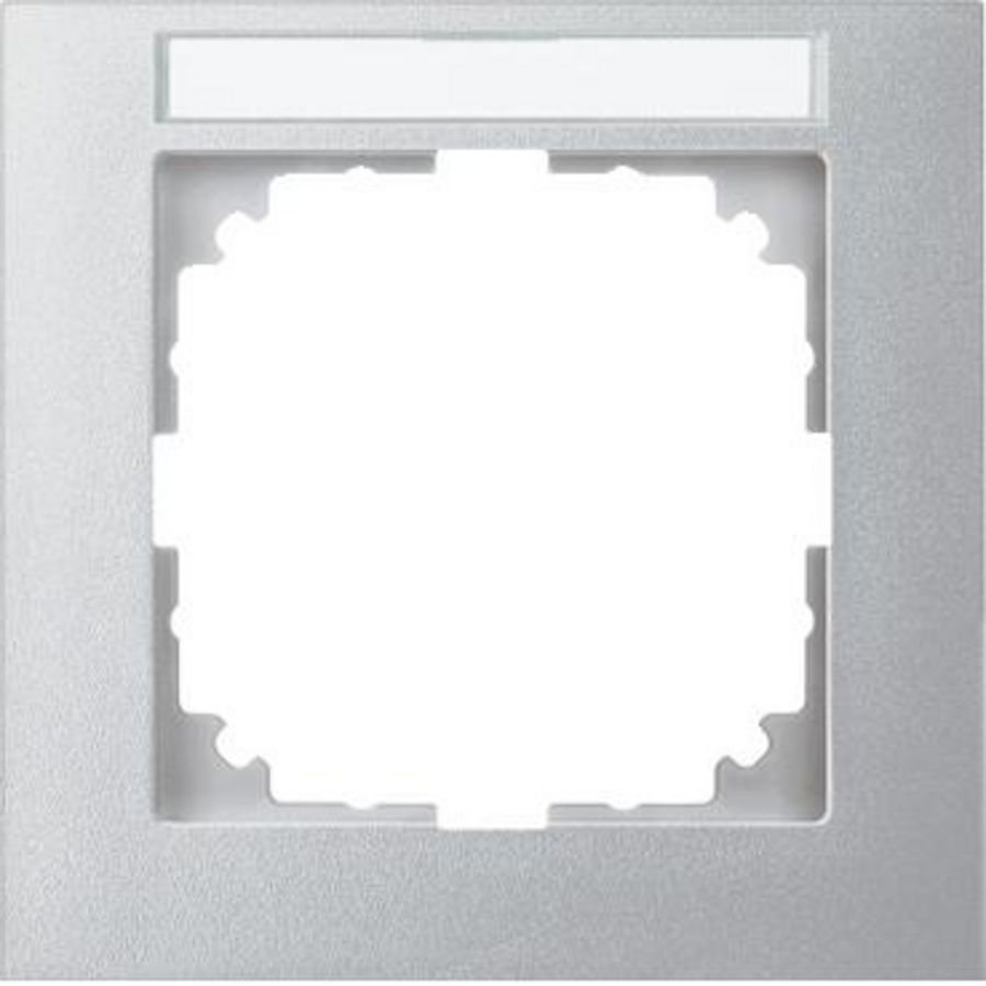 Afdekframe Merten M-Pure enkelvoudig tekstveld aluminium sys