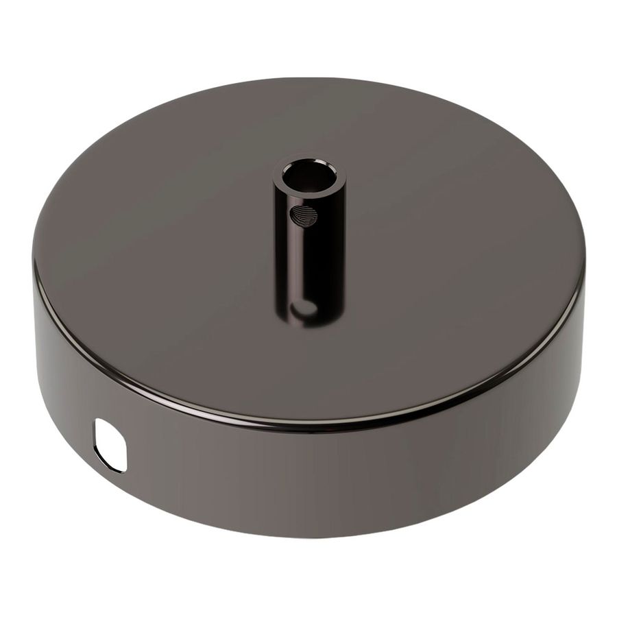 Plafondkap metaal Creations 1 gat Ø100mm gepol. zwart