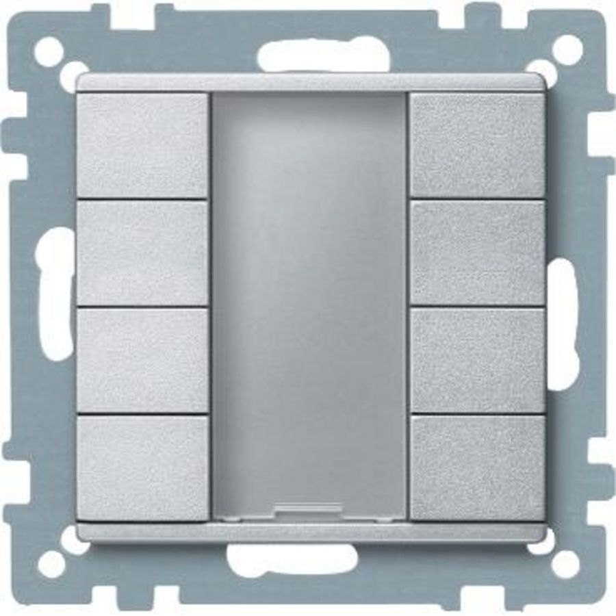 Impulsdrukker 4-voudig plus Aluminium Systeem M KNX