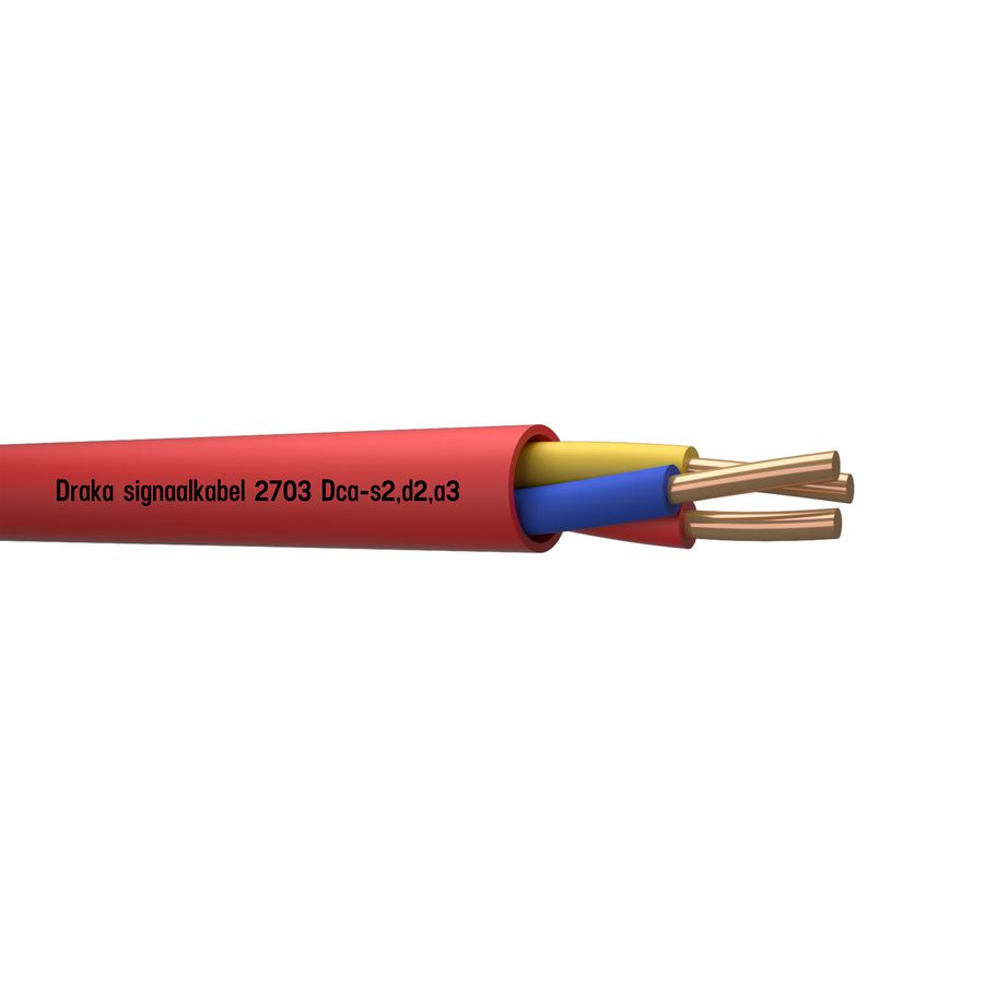 Haspel a 500m. signaal kabel Dca rd# 3x0,8mm 2703 BM