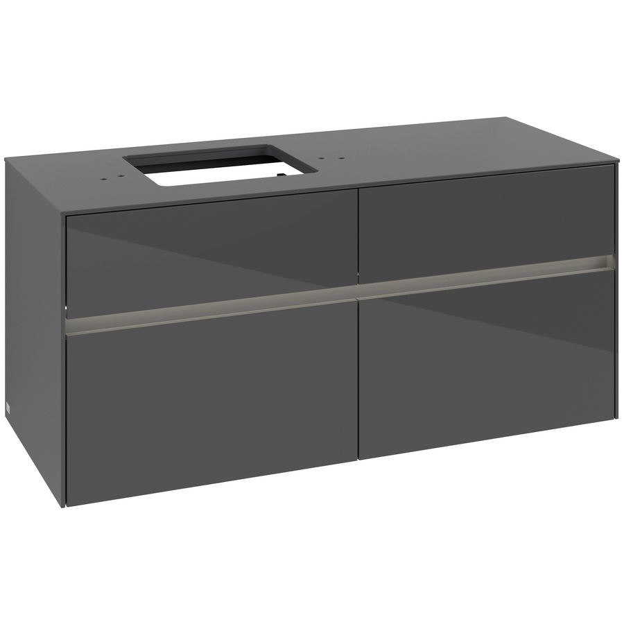Wastafelonderkast Collaro 1200x548x500mm Glossy Grey C129B0FP