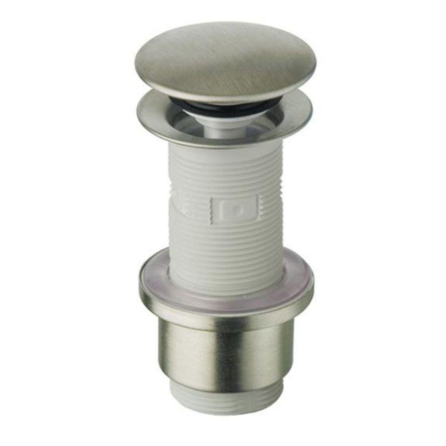 Wastafelafvoerplug Push Open WA211 1.1/4" rvs/wit univ. Ø72mm /1-90mm