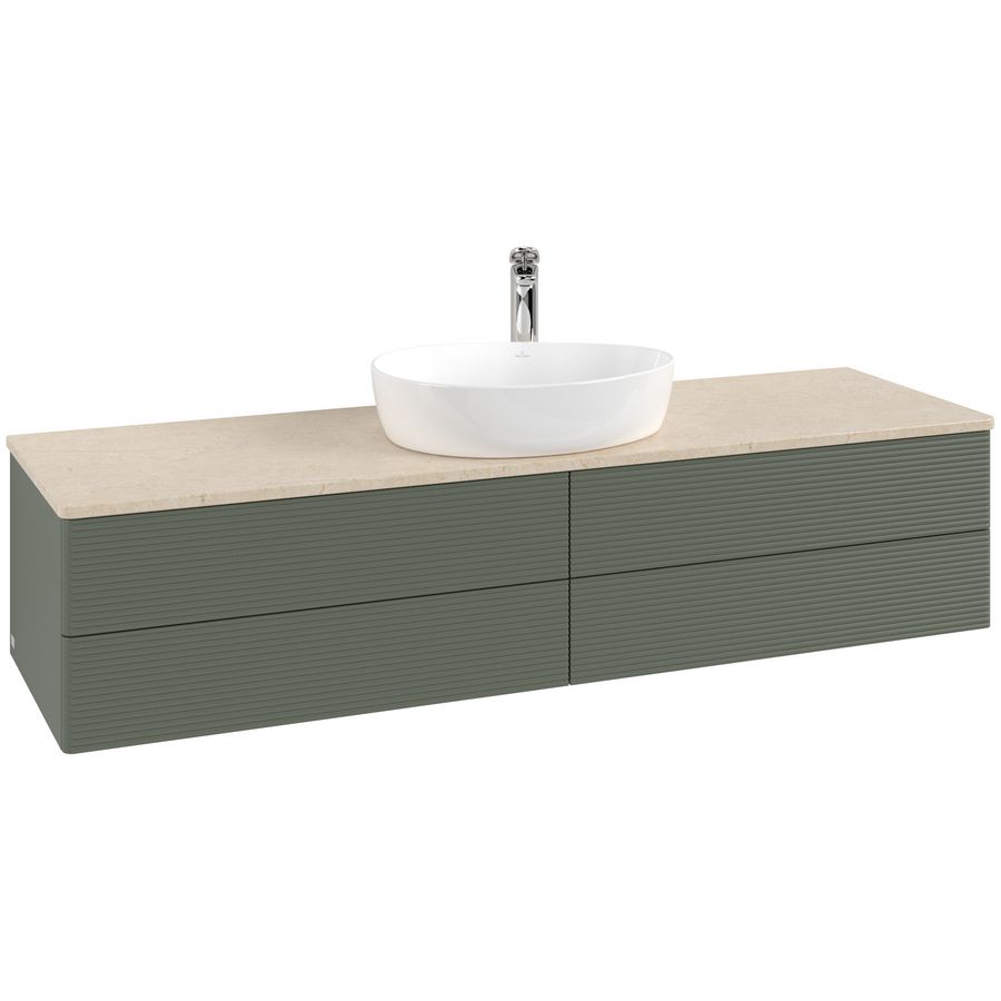 Wastafelonderkast Antao 1600x360x500mm L.Green Matt Lacquer L25153HL