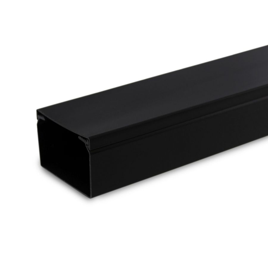 Lengte a 2m. kabelkanaal 60x40mm zwart met folie