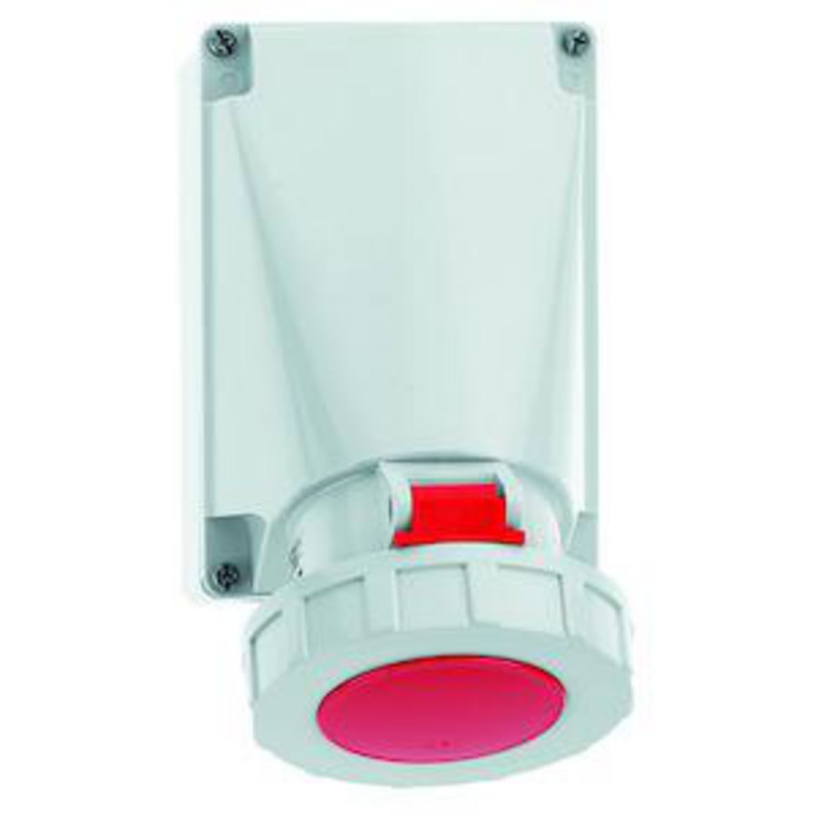 Wandcontactdoos 6h 63A 5P 400V IP67 170x118 Ni