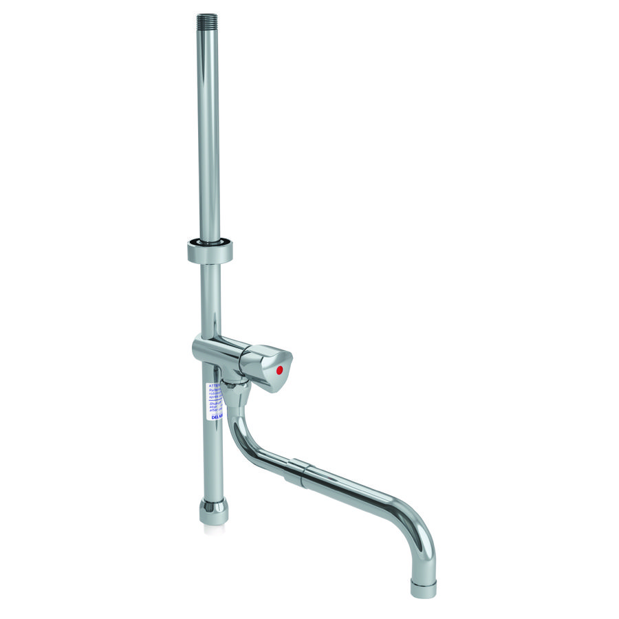Voorspoelkolom kort F3/4" met telescopische uitloop