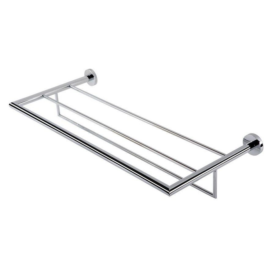 Handdoekplateau 600mm chroom met handdoekrek NEMOX