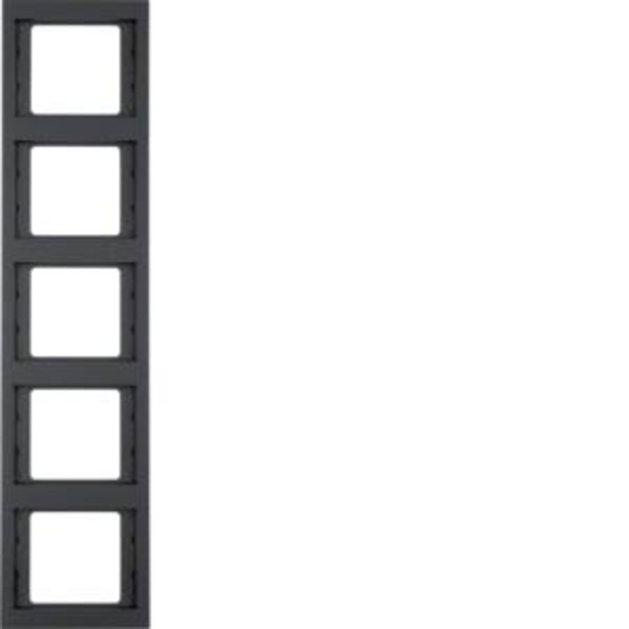 Afdekraam 5-v vert. berker K.1 antraciet mat