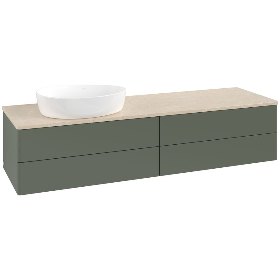 Wastafelonderkast Antao 1600x360x500mm L.Green Matt Lacquer L26013HL