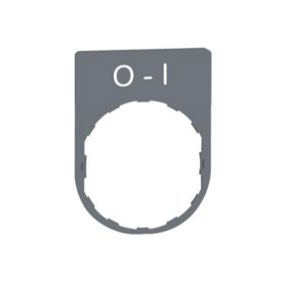 legend plate with o-i marking color plated grey VVE=10