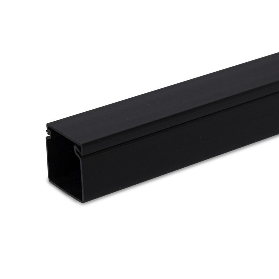 Lengte a 2m. kabelkanaal 25x25mm zwart met folie