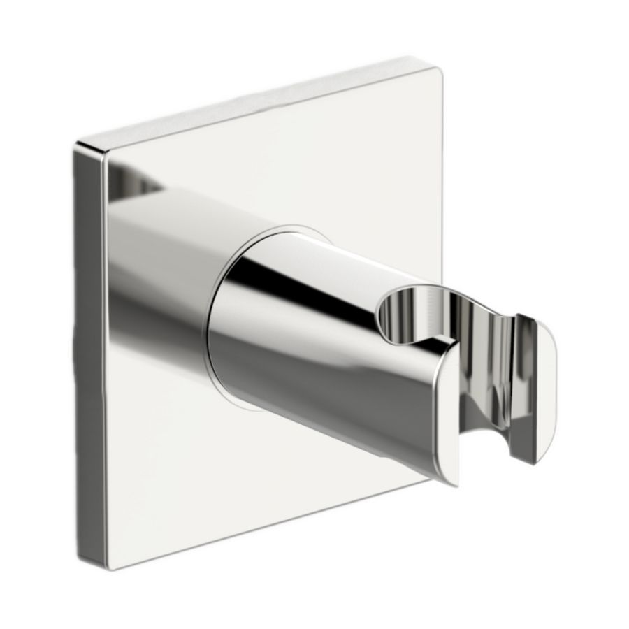 Handdouchehouder m 4-kant rozet m afgeronde rand HANSALIVING