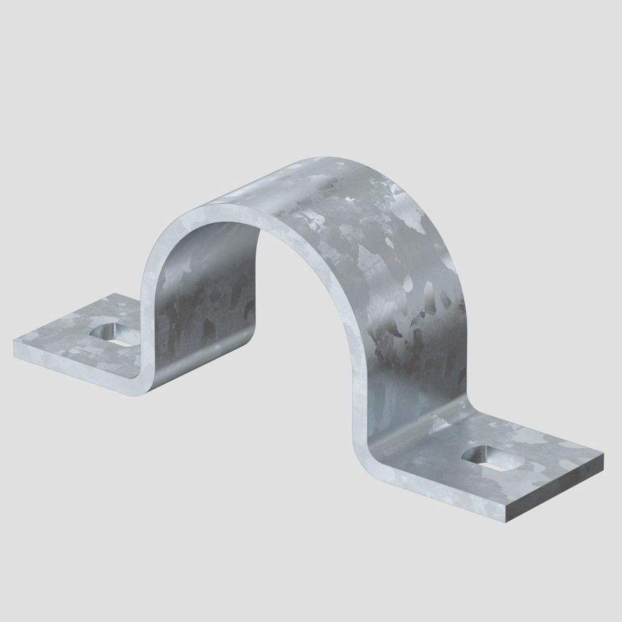 Bevestigingsklem twee voetjes 40mm staal verzinkt VVE=100