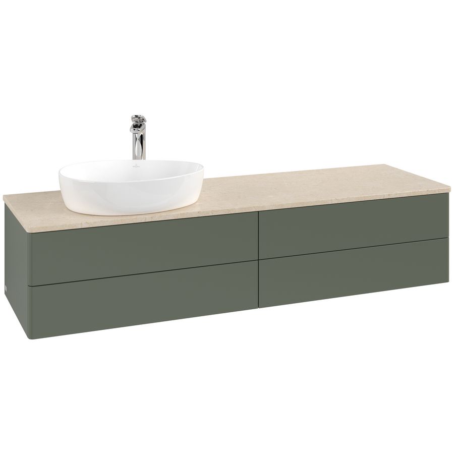 Wastafelonderkast Antao 1600x360x500mm L.Green Matt Lacquer L26053HL