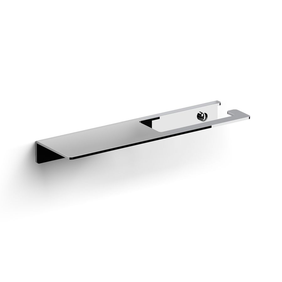 Fold closetrolhouder zonder klep met planchet chroom