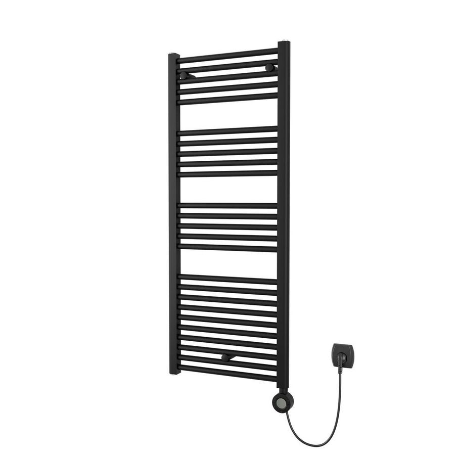 Elektrische radiator SCALA 1255x500mm 500W zwart 25cm snoer incl. digitale thermostaat