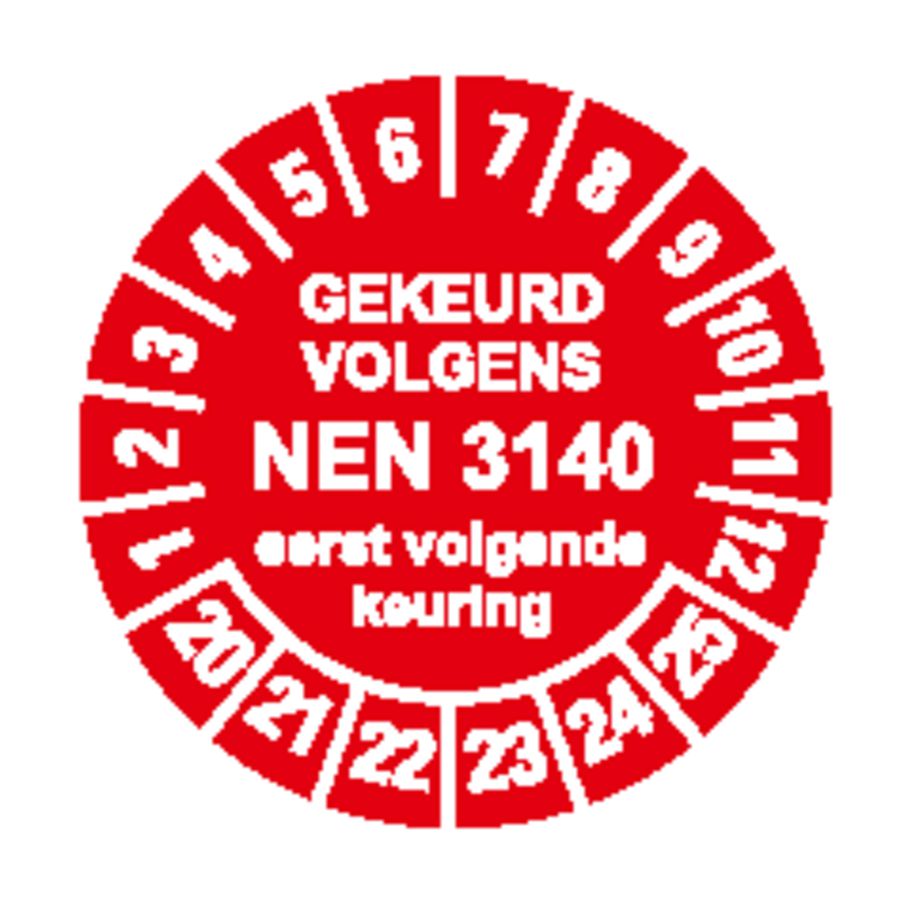 Ultra Des. Vinyl NEN-3140-ROOD-diam. 25mm boek/100 stickers