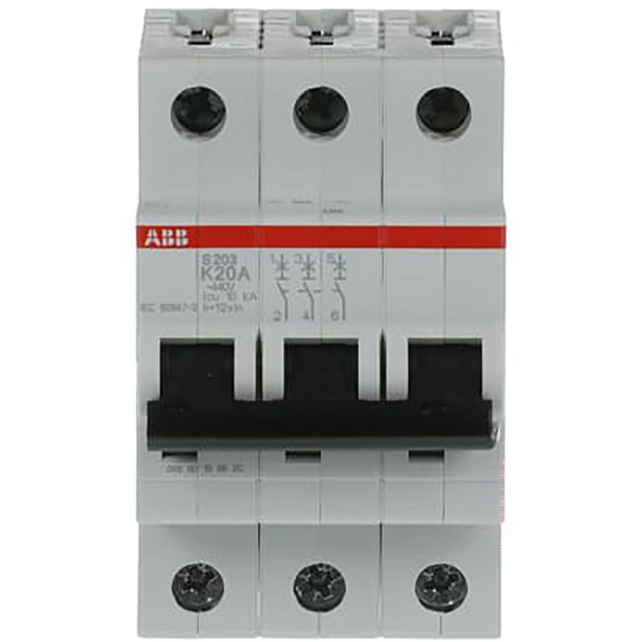 Installatieautomaat 6kA 3-polig K-karakteristiek 20A