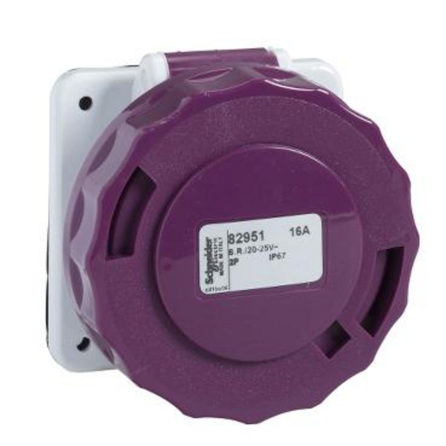 Industriele inbouwcontactdoos 3P 16A 20-25 AC IP67 PratiKa