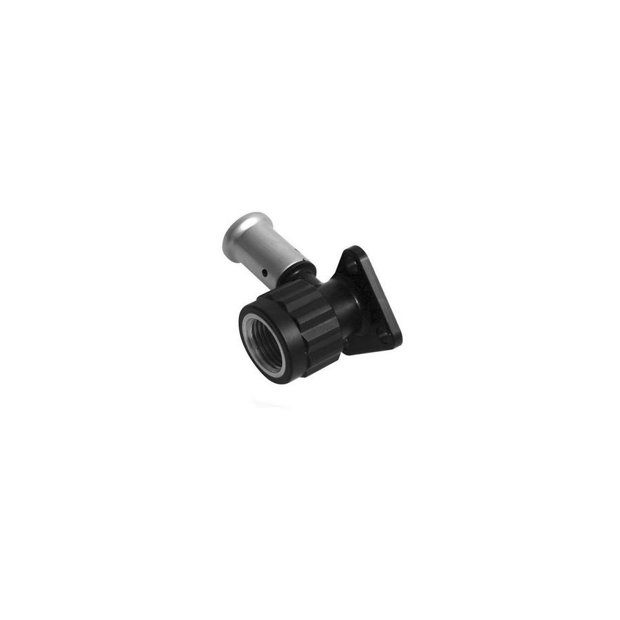 Enkele muurplaat persaansluiting laag 2PK-X (inox) 16x1/2"bn. kunststof/rvs
