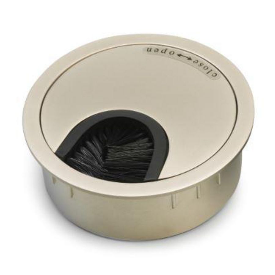 Bureaudoorvoer zamak 80mm nickel mat