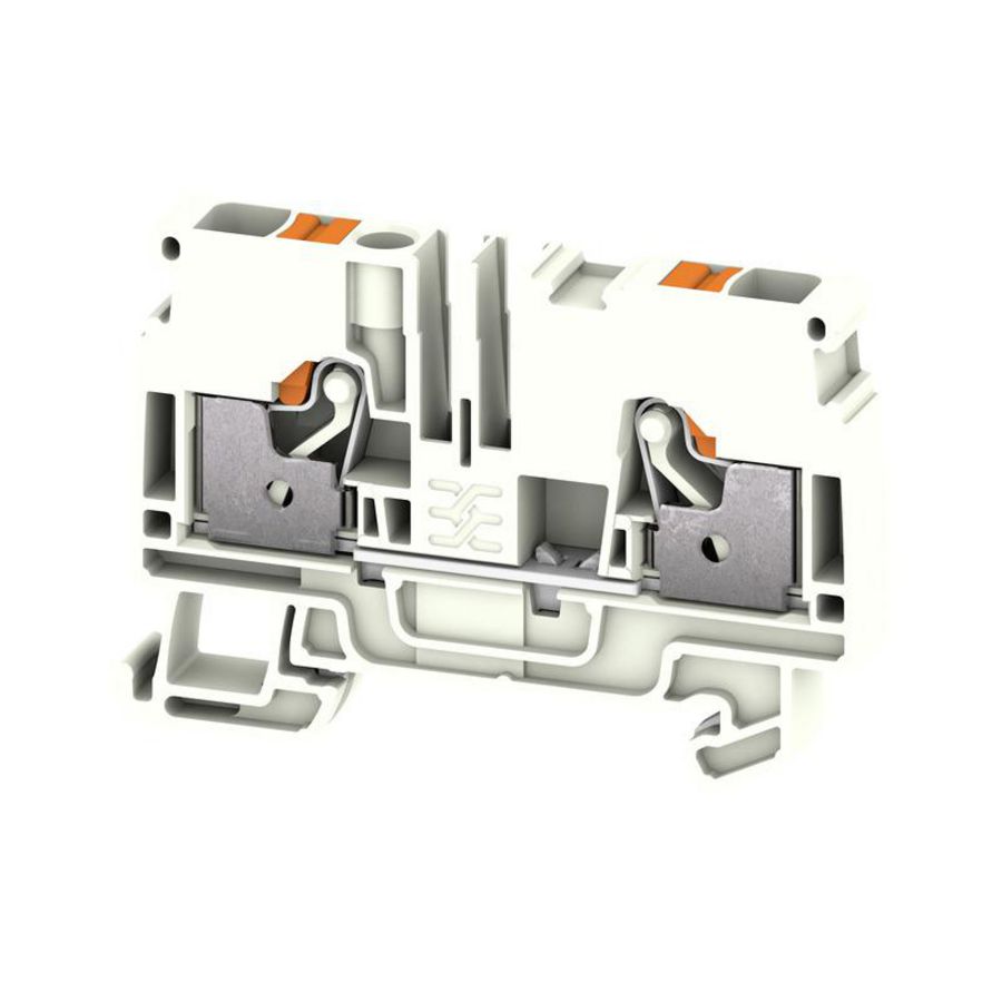 Aardklem PE terminal wit 6mm² 800V connections: 2 N VVE=50