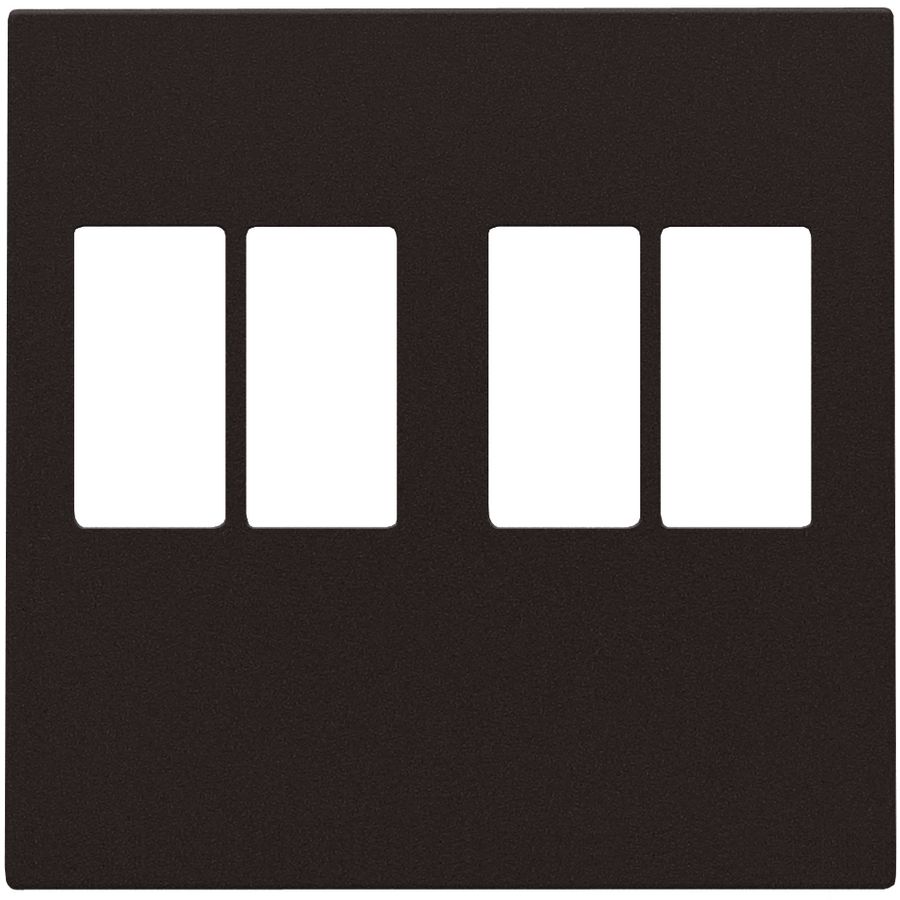 Afwerkingsset 2-voudige luidsprekeraansl. dark brown